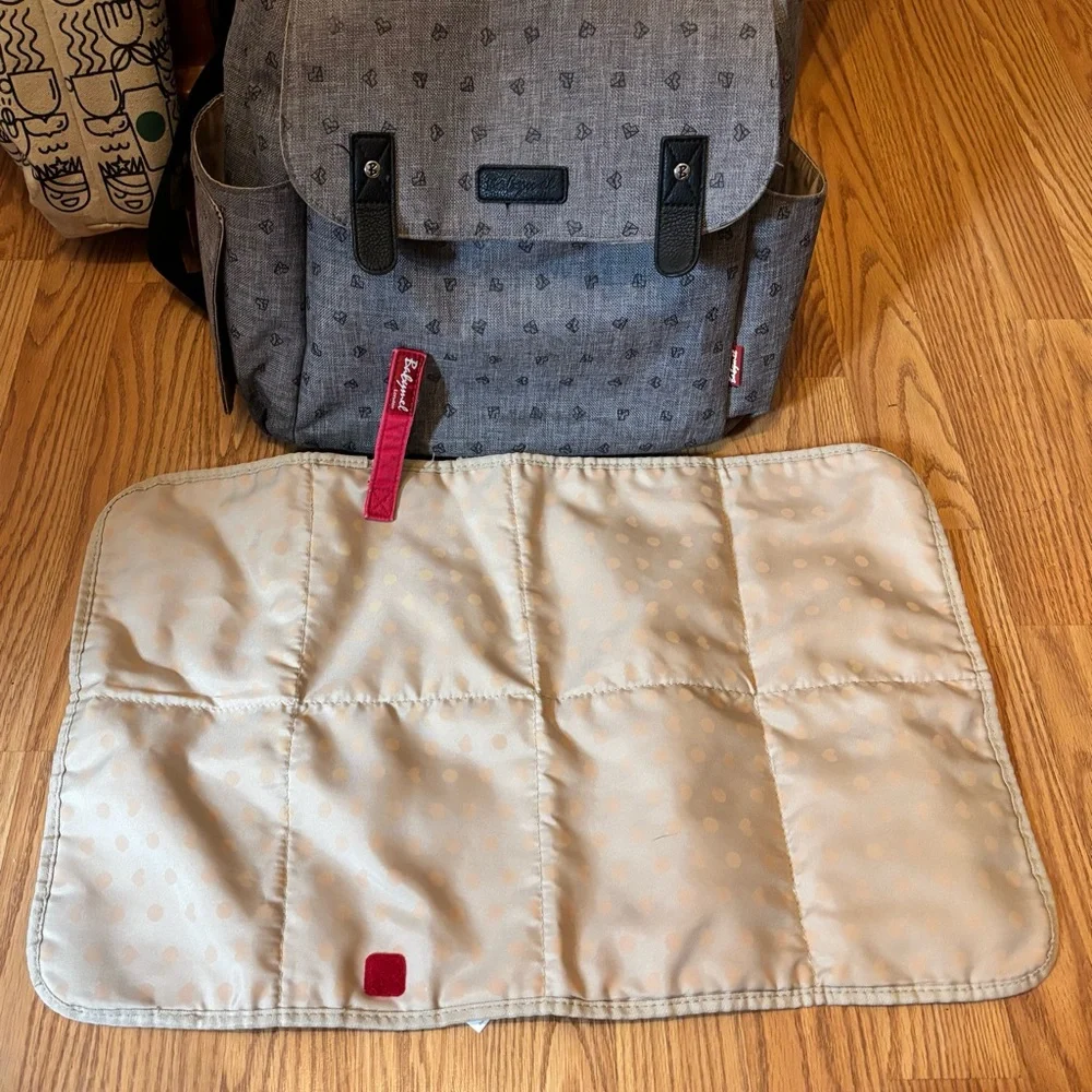 Babymel Robyn Convertible Backpack Diaper Bag, Gray Origami Heart, One Size